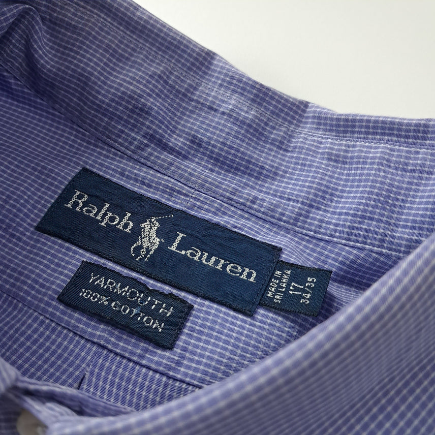 [BUNJANG] Polo 90s Remake Box Fit Blue Check Shirt / CK669 XL 폴로 90s 리메이크 박스핏 블루 체크 셔츠 남방