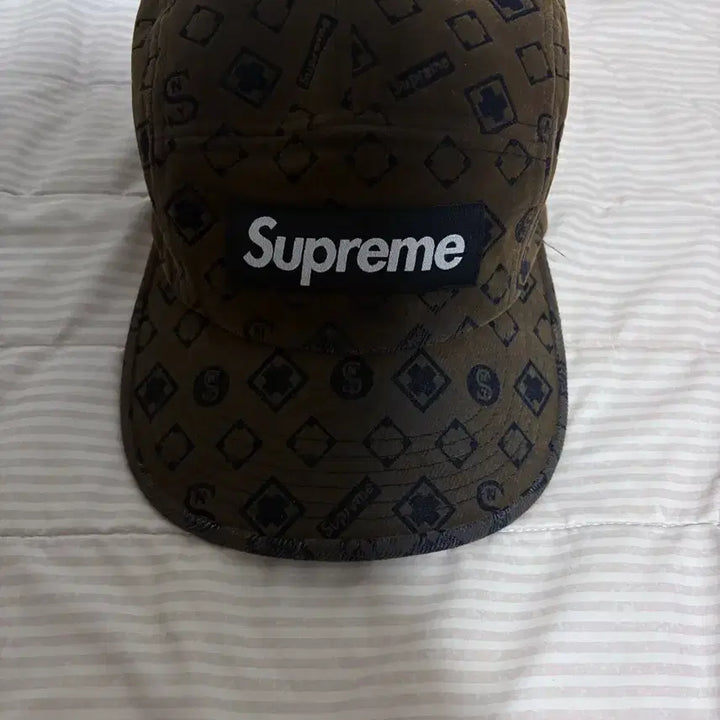 [BUNJANG] Supreme Flock Denim Camp Cap / [OS] 슈프림 플록 데님 캠프캡