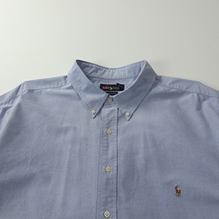 [BUNJANG] Polo 90s Remake Box Fit Blue Oxford Shirt / CK675 4XB 폴로 90s 미국판 리메이크 박스핏 블루 셔츠 남방