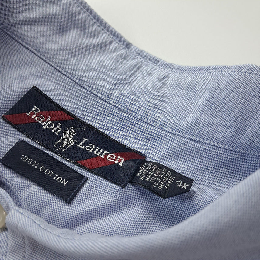 [BUNJANG] Polo 90s Remake Box Fit Blue Oxford Shirt / CK675 4XB 폴로 90s 미국판 리메이크 박스핏 블루 셔츠 남방