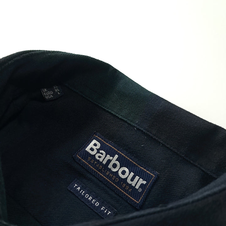 [BUNJANG] Barbour Blackwatch Tartan Plaid Short Sleeve Shirt / CK676 L 바버 클래식 블랙워치 타탄 체크 반팔 셔츠 남방