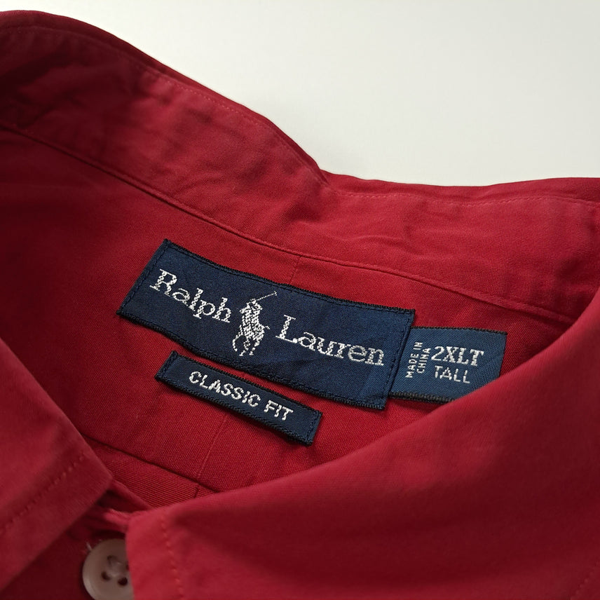 [BUNJANG] Polo 00s Red Button-Down Short Sleeve Shirt 2XLT / CK678 2XLT 폴로 00s 레드 버튼다운 반팔 셔츠 남방