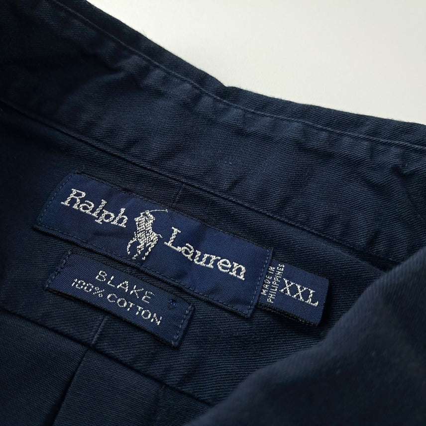 [BUNJANG] Polo Ralph Lauren 90s Blake Fit Navy Red Pony Embroidered Short Sleeve Shirt 2XLT / CK679 2XLT 폴로 90s 네이비 레드포니 반팔 셔츠 남방