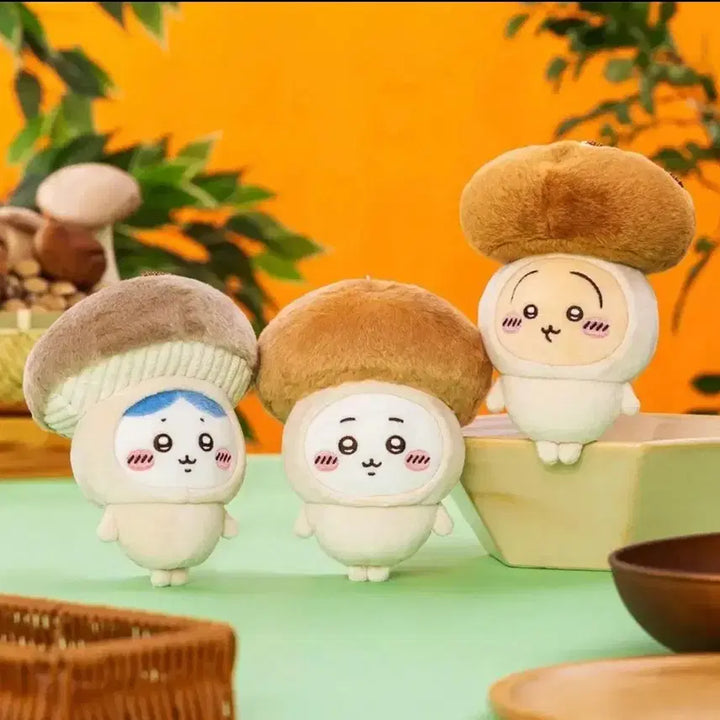 [BUNJANG] Cheekawaii Usagi Mushroom Mascot Plush Keychain / 정품)치이카와 우사기 버섯 마스코트 인형 키링
