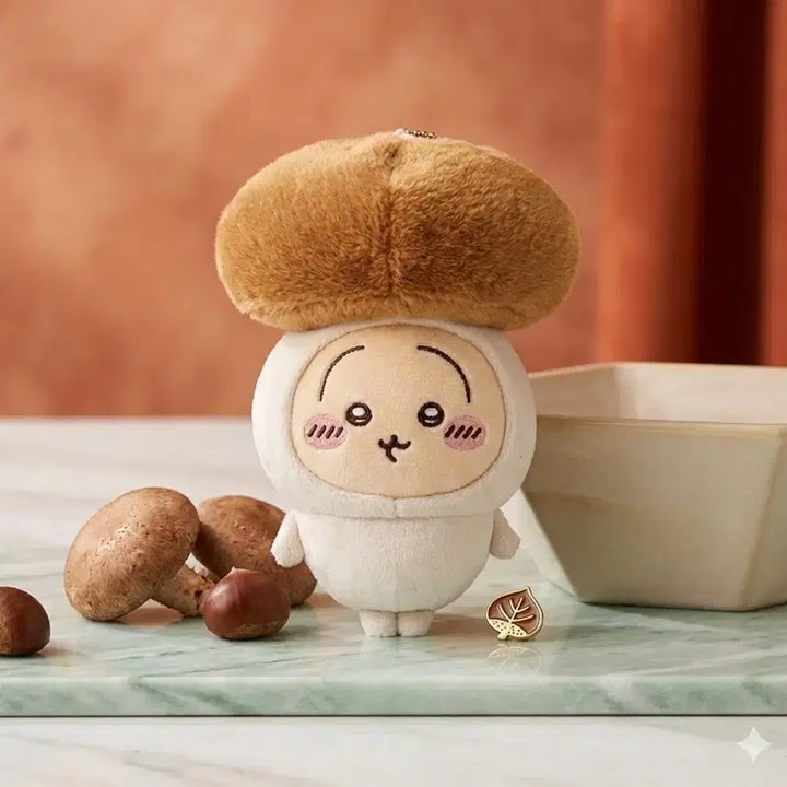 [BUNJANG] Cheekawaii Usagi Mushroom Mascot Plush Keychain / 정품)치이카와 우사기 버섯 마스코트 인형 키링