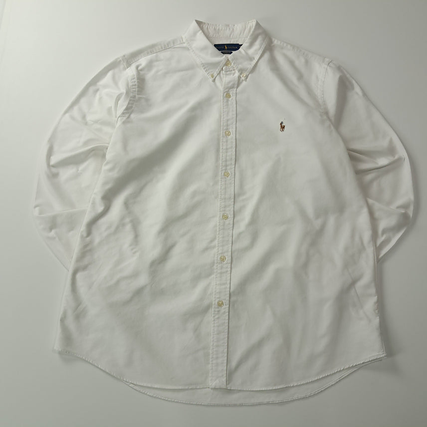 [BUNJANG] Polo Ralph Lauren Classic Fit Multi-Pony Embroidered White Cotton Shirt XXL / CK683 2XL 폴로 멀티포니 클래식핏 화이트 셔츠 남방