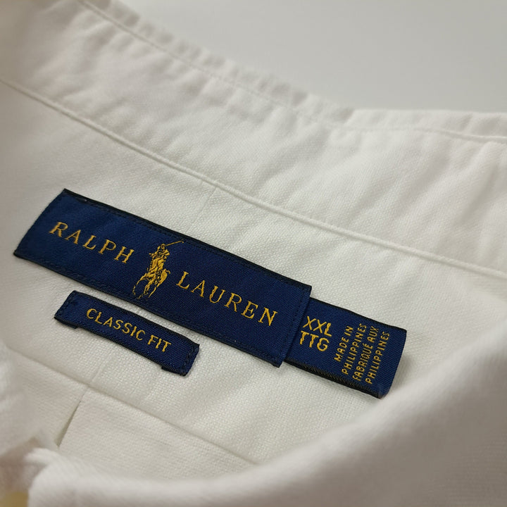 [BUNJANG] Polo Ralph Lauren Classic Fit Multi-Pony Embroidered White Cotton Shirt XXL / CK683 2XL 폴로 멀티포니 클래식핏 화이트 셔츠 남방