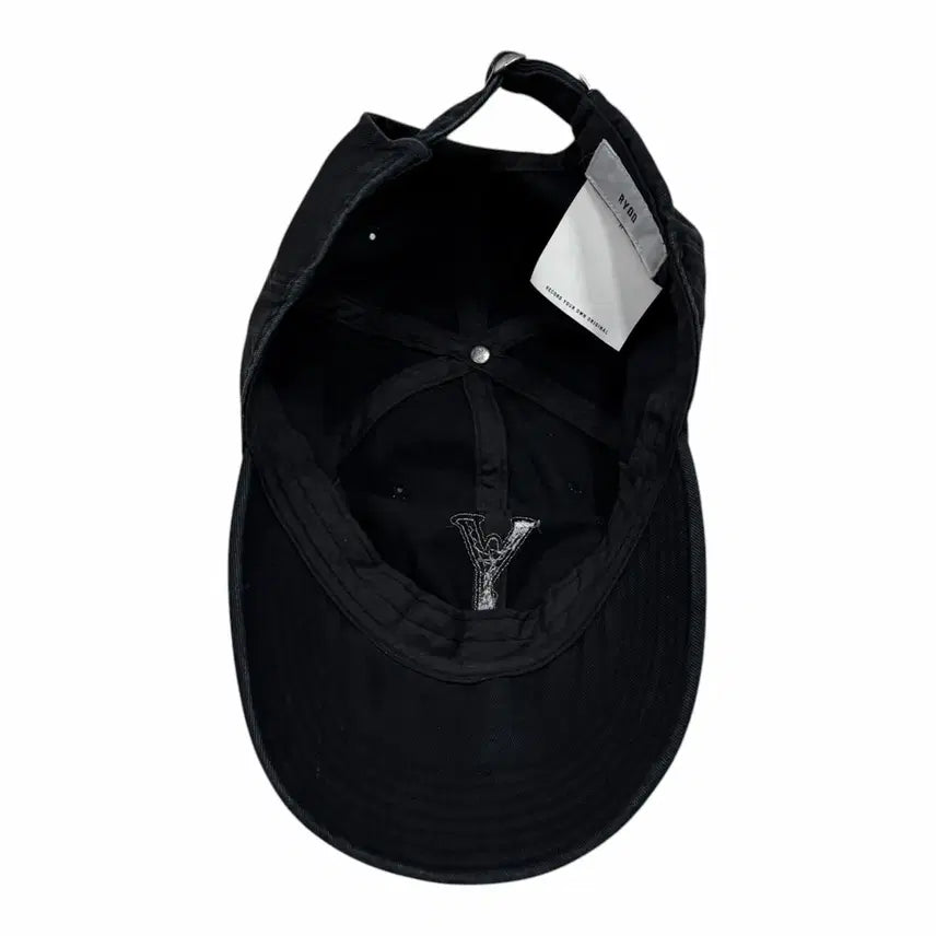 [BUNJANG] RYOO Black Ball Cap Hat / RYOO 알와이오오 볼캡 모자 블랙