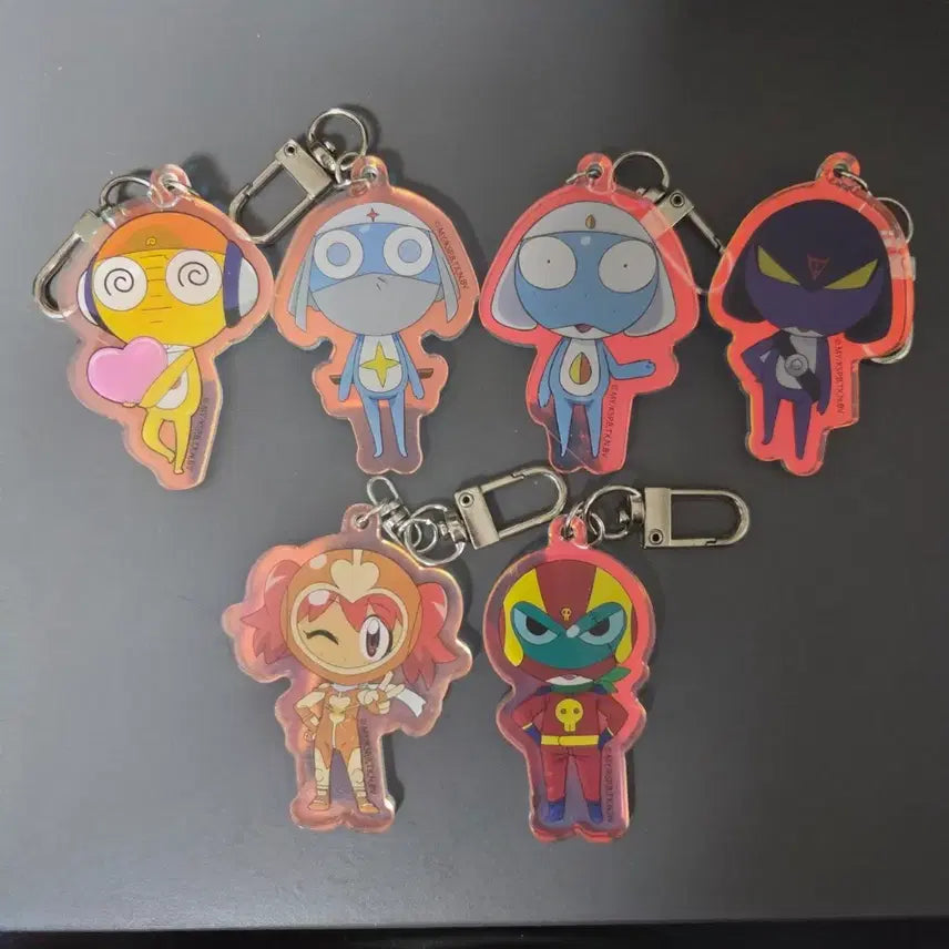 [BUNJANG] Keroro Acrylic Keyring - Kururu, Dororo, Taruru, Garuru, Giroro, Hanbyul / 케로로 아크릴 키링 쿠루루 도로로 타루루 가루루 기로로 한별이 레이서