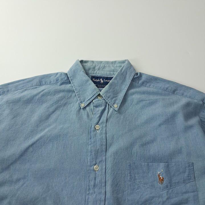 [BUNJANG] Polo Ralph Lauren 90s Big Shirt Chambray Multi-Pony Embroidered Shirt L / CK685 L 폴로 90s 빅셔츠 멀티포니 샴브레이 셔츠남방