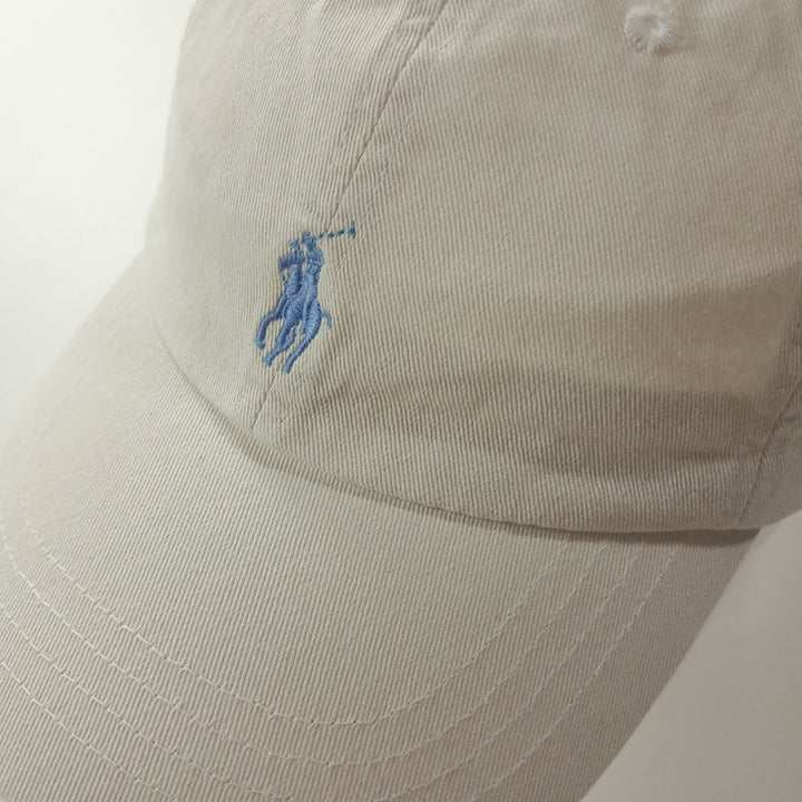 [BUNJANG] Polo Ralph Lauren Sky Blue Pony Cream White Cotton Twill Cap / CK689 폴로 스카이블루 포니 크림화이트 볼캡 모자