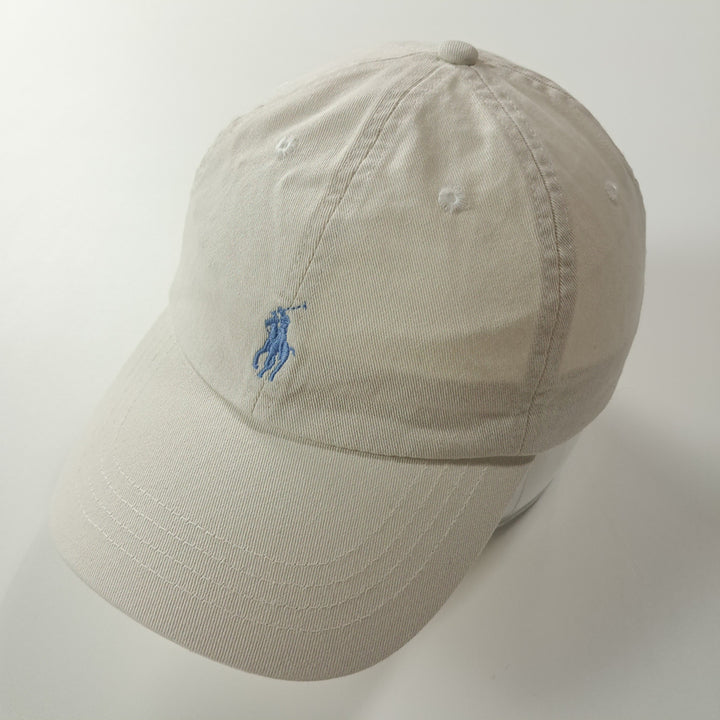 [BUNJANG] Polo Ralph Lauren Sky Blue Pony Cream White Cotton Twill Cap / CK689 폴로 스카이블루 포니 크림화이트 볼캡 모자