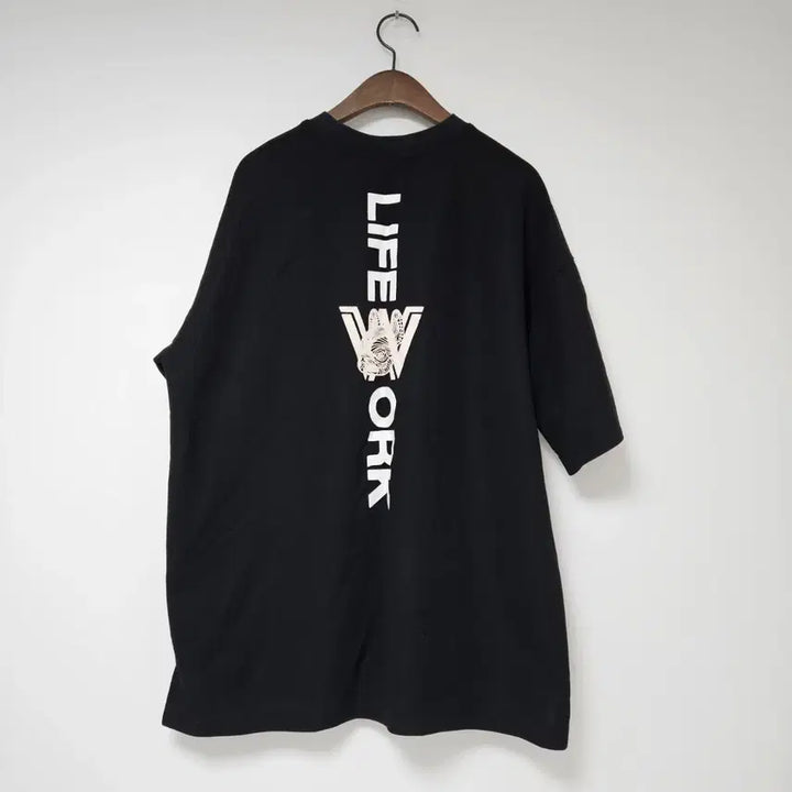 [BUNJANG] Life Work Black Short Sleeve T-Shirt M / 라이프워크 블랙 반팔 티셔츠
