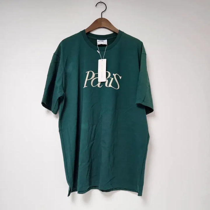 [BUNJANG] Logan Paris Logo Short Sleeve T-Shirt Green M / 새상품) 로간 파리스 반팔 티셔츠 그린