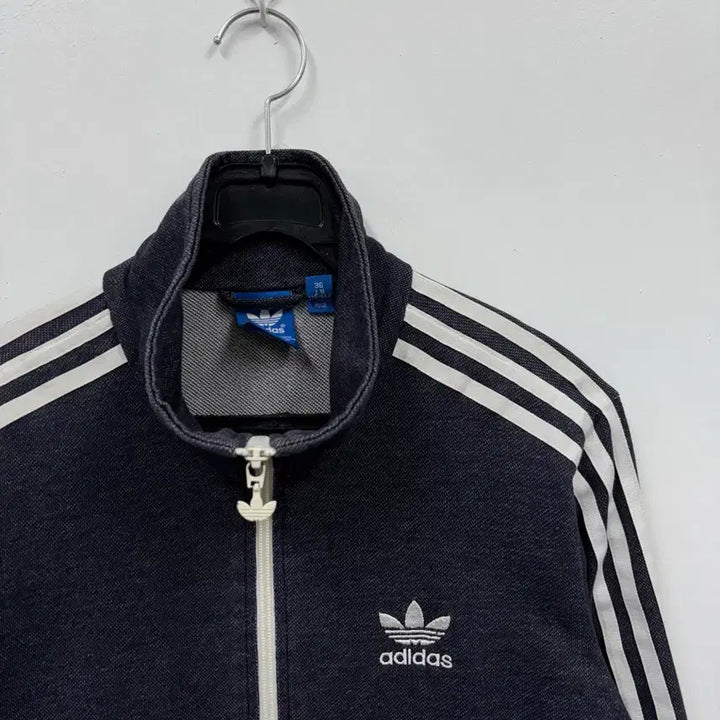 [BUNJANG] Adidas Denim Texture Firebird Track Top L / 아디다스 데님 텍스쳐 파이어버드 트랙탑L