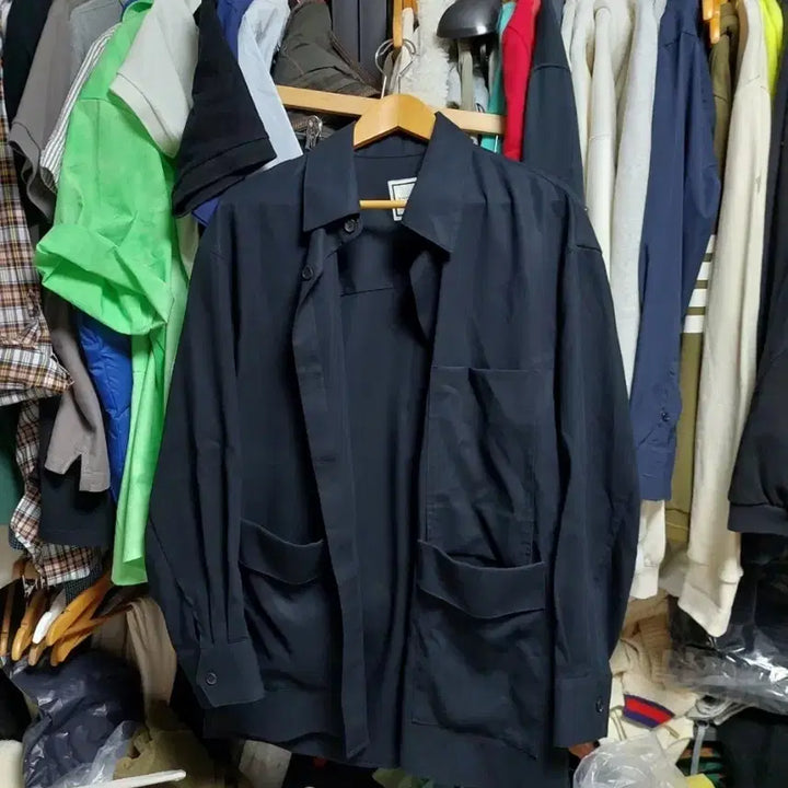 [BUNJANG] Wooyoungmi Black Overshirt Jacket Size 48 / 우영미 오버셔츠 자켓 블랙 48 실측105