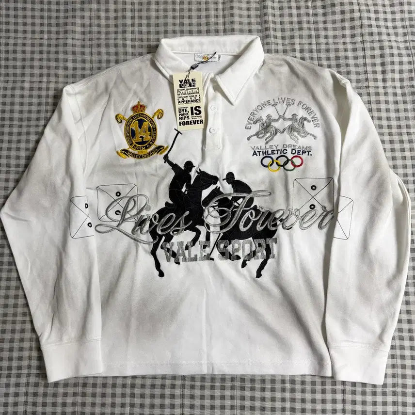 [BUNJANG] Vale Forever Presidente Rugby Shirt White M / (M) Vale Forever 베일 PRESIDENTE 럭비 티 화이트