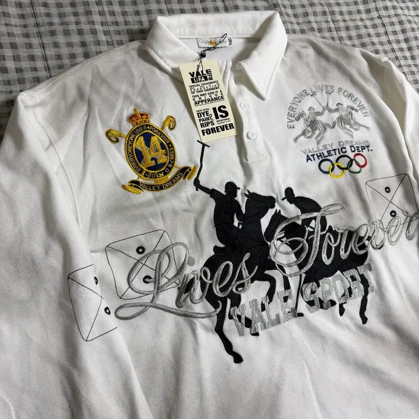 [BUNJANG] Vale Forever Presidente Rugby Shirt White M / (M) Vale Forever 베일 PRESIDENTE 럭비 티 화이트