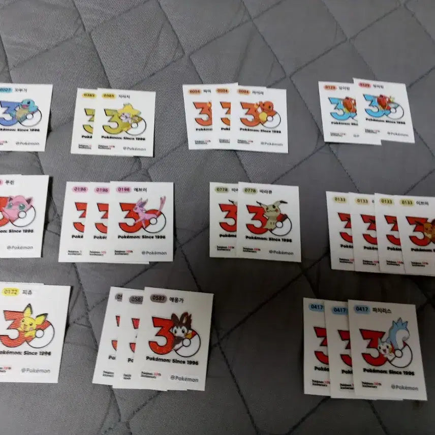 [BUNJANG] Pokemon 30th Anniversary Stickers (Ttibsseal) / 포켓몬 30주년 띠부씰