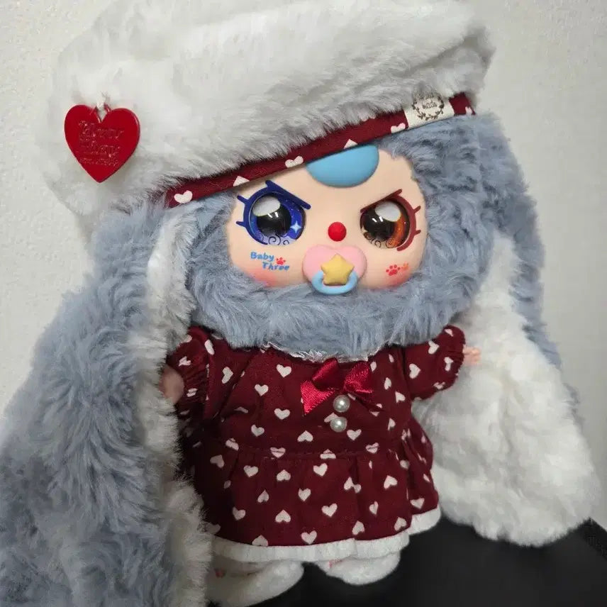 [BUNJANG] Baby Three Returns 100% Doll with Angora Hat and Bib / 베이비쓰리 리턴즈 100%
