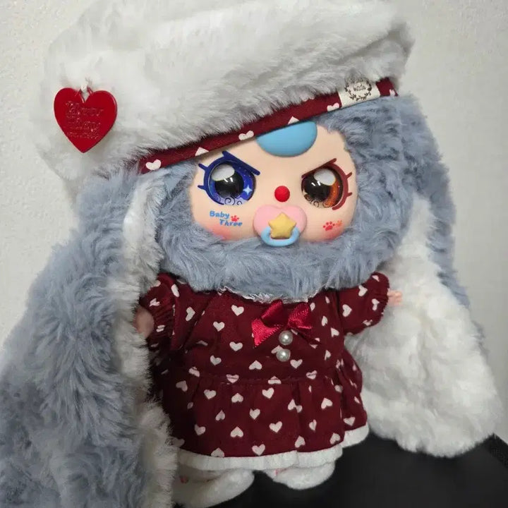 [BUNJANG] Baby Three Returns 100% Doll with Angora Hat and Bib / 베이비쓰리 리턴즈 100%