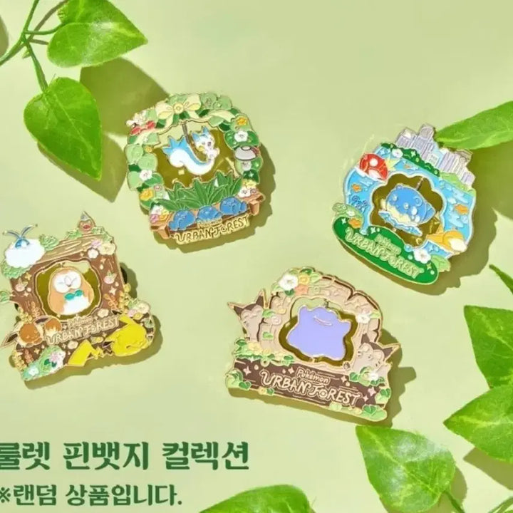 [BUNJANG] Pokemon Forest Roulette Pin Badge Collection Bundle Set / 포켓몬 포레스트 룰렛 핀뱃지 컬렉션 일괄