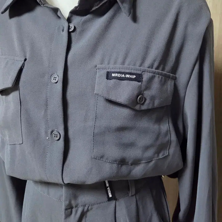 [BUNJANG] MRDIA-WHIP Grey Shirt Setup / MRDIA-WHIP 셔츠 셋업 그레이