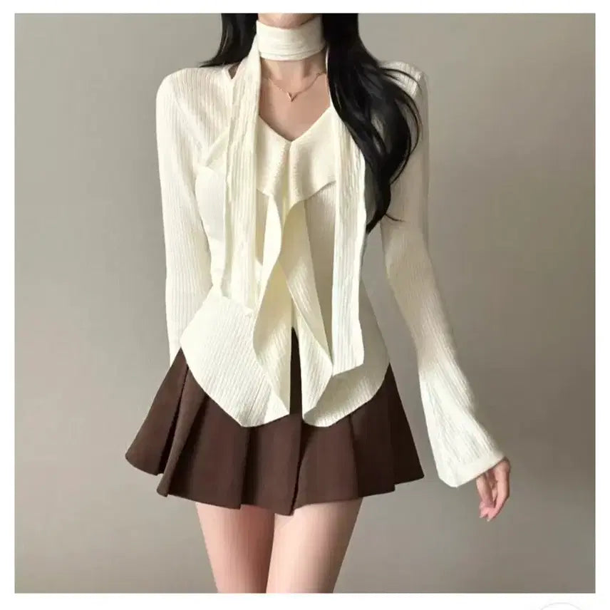 [BUNJANG] Frill Knit Cardigan / 프릴 니트 가디건