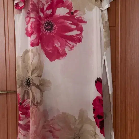[BUNJANG] Calvin Klein Flower Print Long Dress / 캘빈클라인 플라워 프린트 원피스