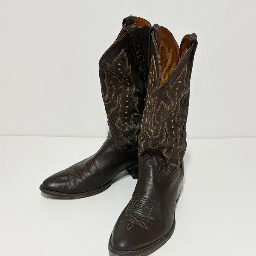 [BUNJANG] Justin 2753 Vintage Western Boots Dark Brown / US10)JUSTIN 저스틴 2753 빈티지 웨스턴 부츠 다크 브라운