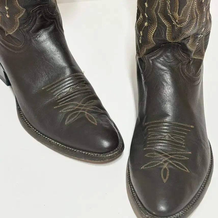 [BUNJANG] Justin 2753 Vintage Western Boots Dark Brown / US10)JUSTIN 저스틴 2753 빈티지 웨스턴 부츠 다크 브라운