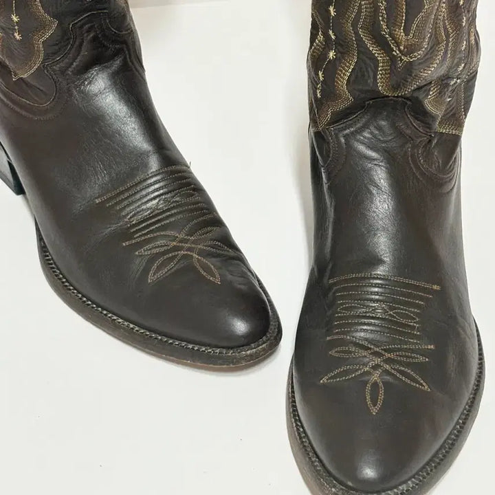 [BUNJANG] Justin 2753 Vintage Western Boots Dark Brown / US10)JUSTIN 저스틴 2753 빈티지 웨스턴 부츠 다크 브라운