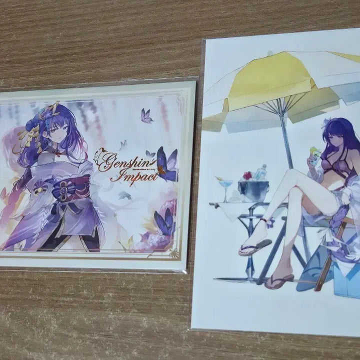 [BUNJANG] Genshin Impact Raiden Shogun Merchandise Postcard Bundle Set / 원신 라이덴 비공굿 엽서 일괄