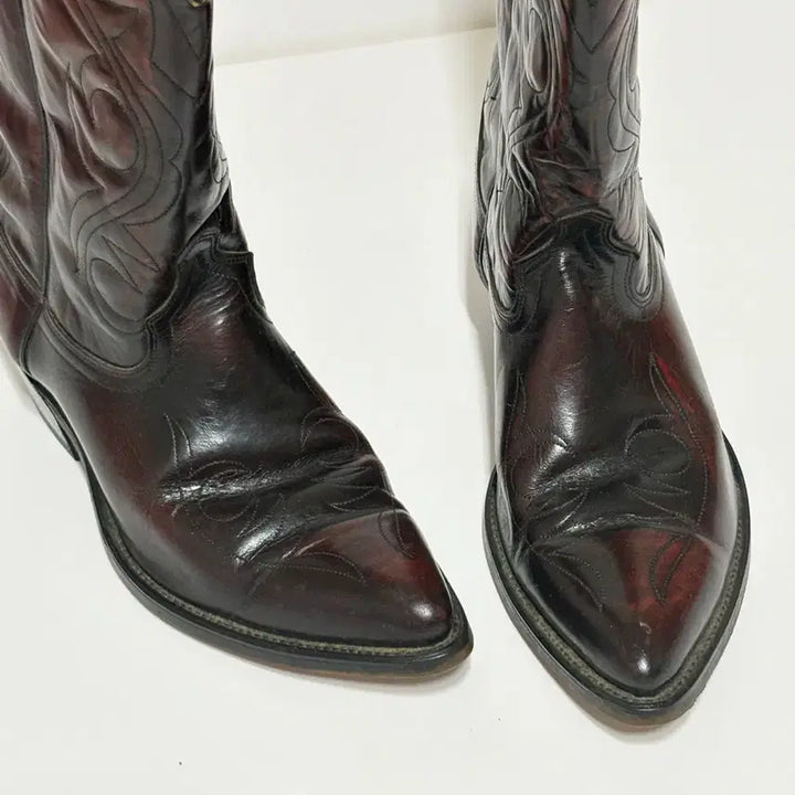 [BUNJANG] ACME Vintage Western Boots Burgundy / US9)ACME 아크메 빈티지 웨스턴 부츠 버건디 컬러