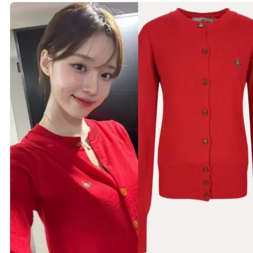 [BUNJANG] Vivienne Westwood Bea Red Cardigan / 비비안웨스트우드 베아 레드가디건(택붙은 새제품)/lf몰 구입