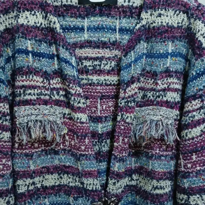 [BUNJANG] DEWL Tweed Knit Oversized Cardigan / 듀엘 트위드니트 오버핏가디건