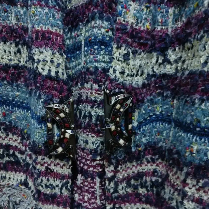 [BUNJANG] DEWL Tweed Knit Oversized Cardigan / 듀엘 트위드니트 오버핏가디건
