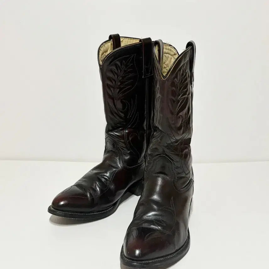 [BUNJANG] Mason Vintage Western Cowboy Boots Burgundy / US10)Mason 메이슨 빈티지 웨스턴 카우보이 부츠 버건디 컬러