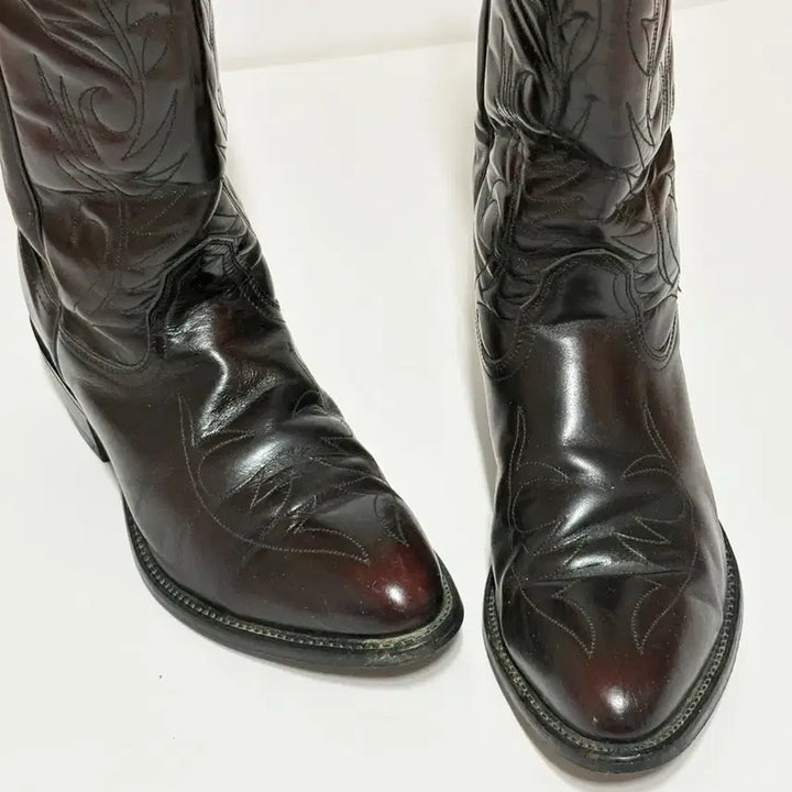 [BUNJANG] Mason Vintage Western Cowboy Boots Burgundy / US10)Mason 메이슨 빈티지 웨스턴 카우보이 부츠 버건디 컬러