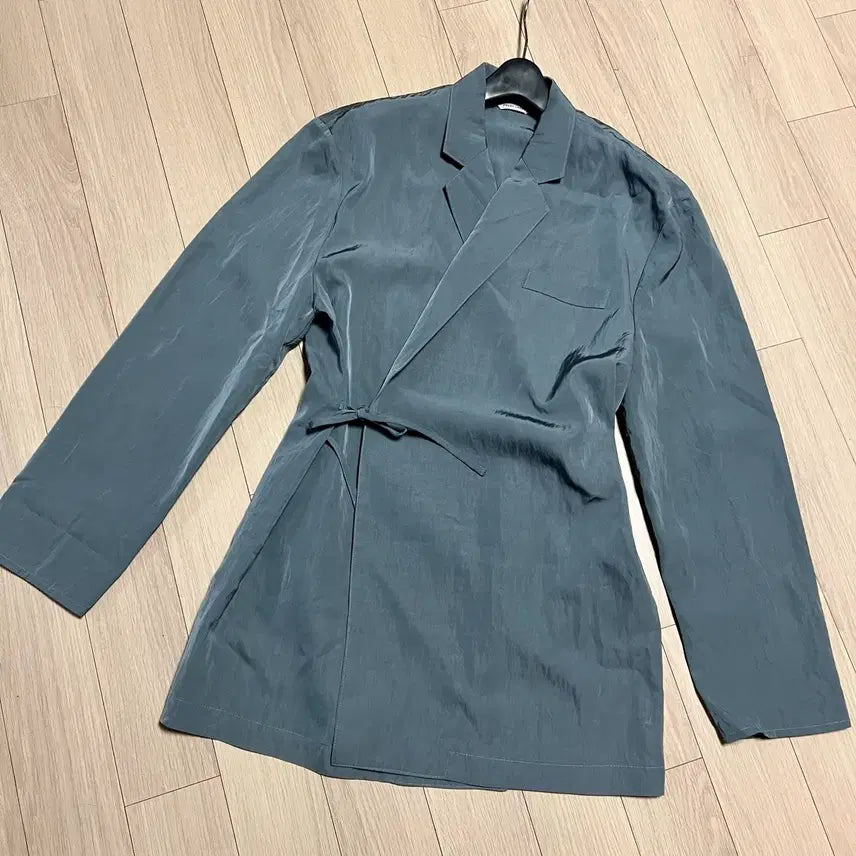 [BUNJANG] Fresh Label Relaxed Fit Loose Jacket - Grayish Blue / 프레쉬라벨 느낌셋업 자켓 그레이시블루 바스락봄여름랩루즈핏 오피스룩 출근룩