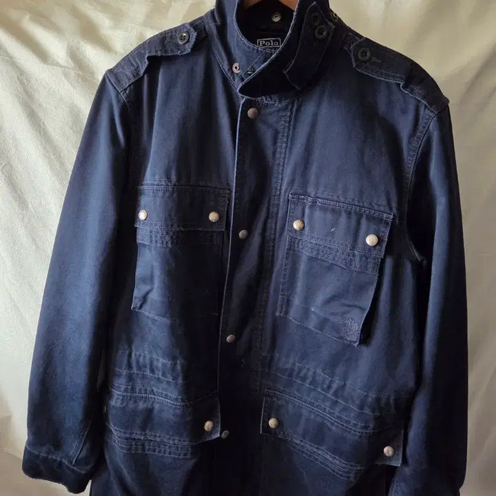 [BUNJANG] 90s Polo Ralph Lauren Cotton Field Jacket Navy L / 90s 폴로 랄프로렌 코튼 필드 자켓 네이비 L