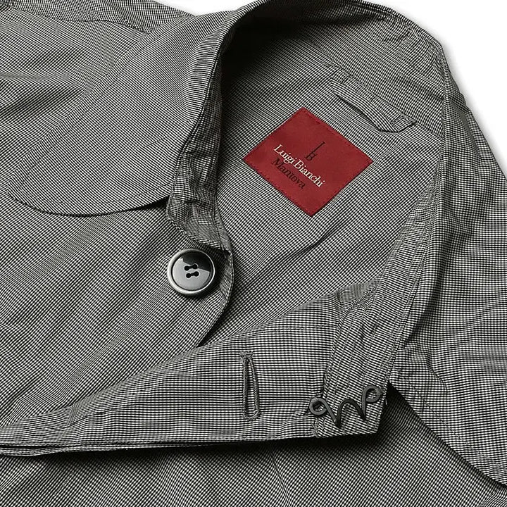 [BUNJANG] Luigi Bianchi Mantova Small Gingham Check Business Classic Poly Coat / 루이지 비앙키 만토바 [Luigi Bianchi Mantova]  코트