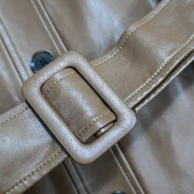 [BUNJANG] Morgan Leather Trench Coat / 모르간 레더 트렌치 코트