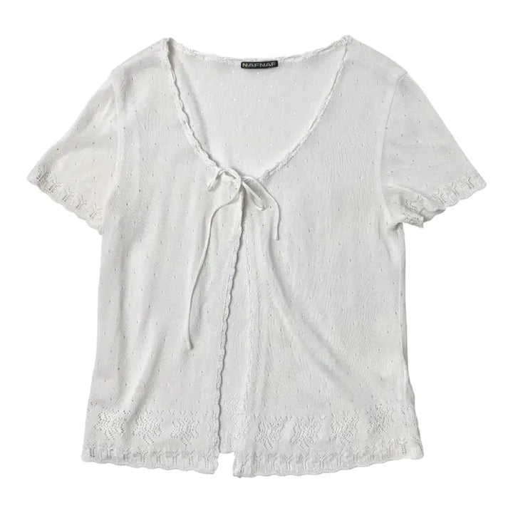 [BUNJANG] NAPNAP Morigirl Summer Short-Sleeve Cardigan 90 / NAPNAP 나프나프 모리걸 여름 반팔 가디건 90