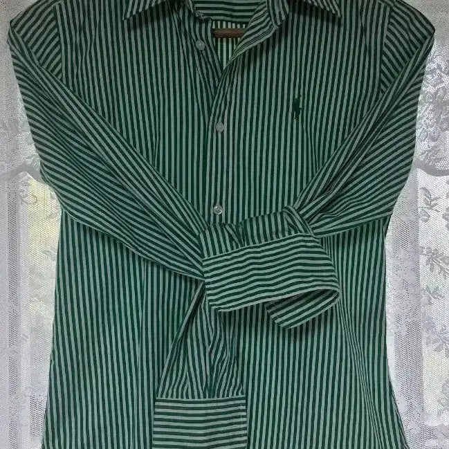 [BUNJANG] Polo Ralph Lauren Striped Shirt Green / 폴로 랄프로렌 스트라이프 셔츠 그린