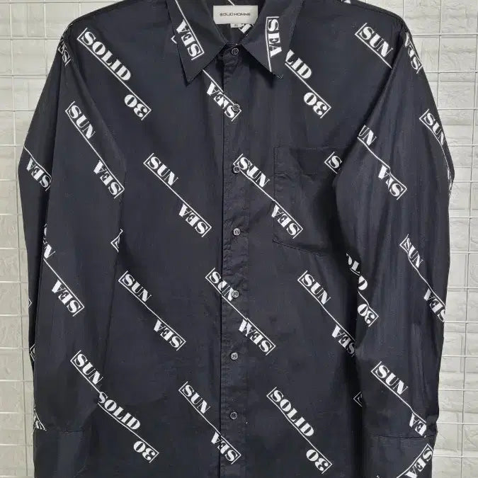 [BUNJANG] Solid Homme 30th Anniversary Archive All Over Print Shirt Size 46 / [46]솔리드옴므 30주년캡슐컬렉션 아카이브 올오버 프린트셔츠 46