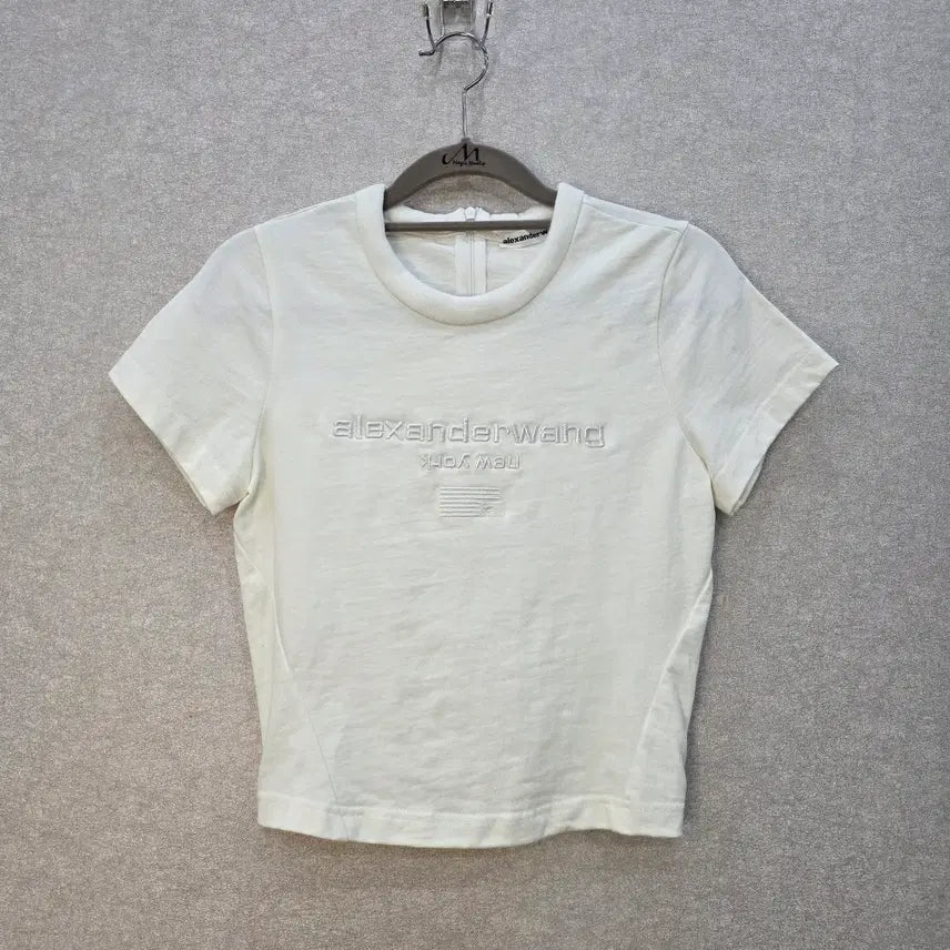 [SOLD OUT] alexanderwang 알렉산더왕 로고 크롭 반팔 티셔츠