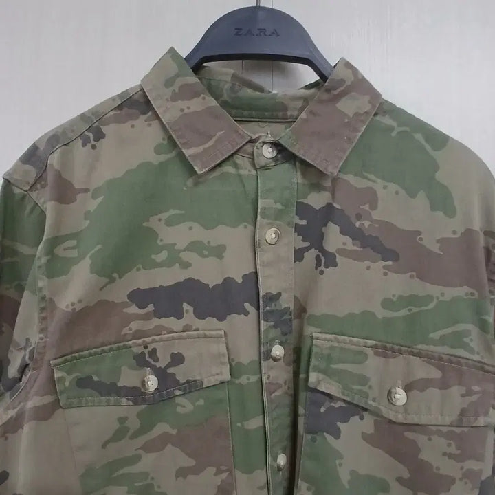 [BUNJANG] Pull&amp;Bear Camo Military Shirt / PULL&amp;BEAR 카모 밀리터리 셔츠 남방