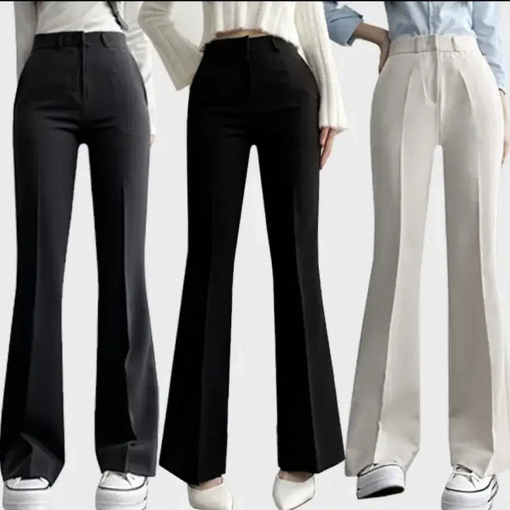 [BUNJANG] Black High-Waist Bootcut Slacks / 부츠컷 슬랙스