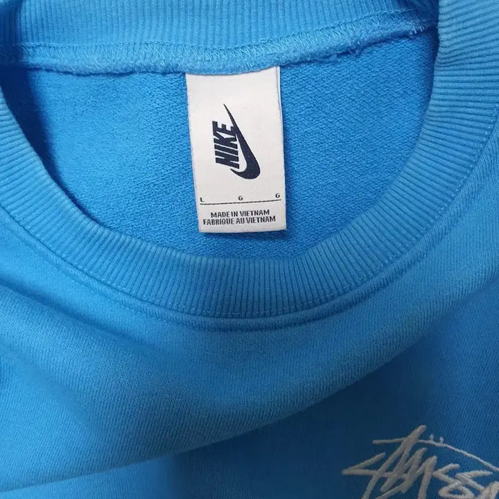[BUNJANG] Nike Stüssy Collaboration Sweatshirt Blue L / 나이키 스투시 콜라보 맨투맨 블루 L